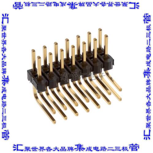 TSW-107-22-G-D-RA 针座连接器14POS接头2排2.54mm公形插针通孔直