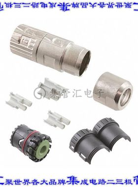 1628796 圆形连接器6(5电源+PE)插头外壳用于母插口银色自由悬挂