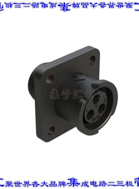 FLS010N3S03-PM 圆形连接器3POS插座外壳用于母插口黑色面板安装