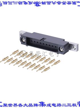 M80-5C12005MU 矩形连接器20POS插头2排2mm公引脚黑色压接镀金面