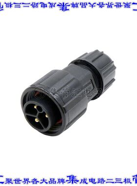 23003111-01 圆形连接器3POS插头公引脚焊杯镀金自由悬挂