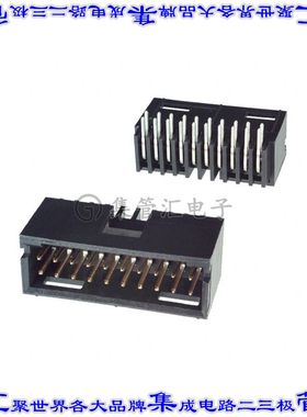 103167-7 针座连接器20POS接头2排2.54mm公形插针通孔直角镀金