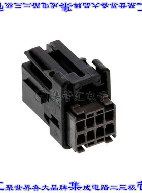 638392-1 矩形连接器外壳8POS插头2排2.54mm母形插口黑色自由悬挂