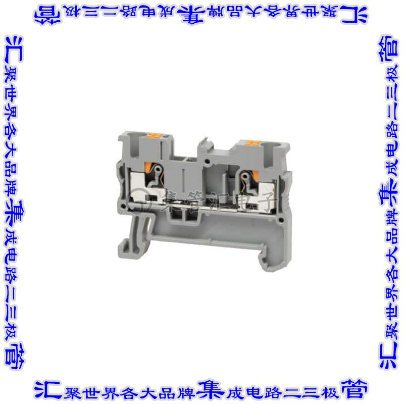 TBDR-05-25-GY 端子块连接器2POS馈通式5.2mm灰色12-26AWG