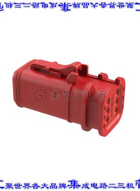 AT06-6S-OMRED 矩形连接器外壳6POS插头3排母形插口红色自由悬挂