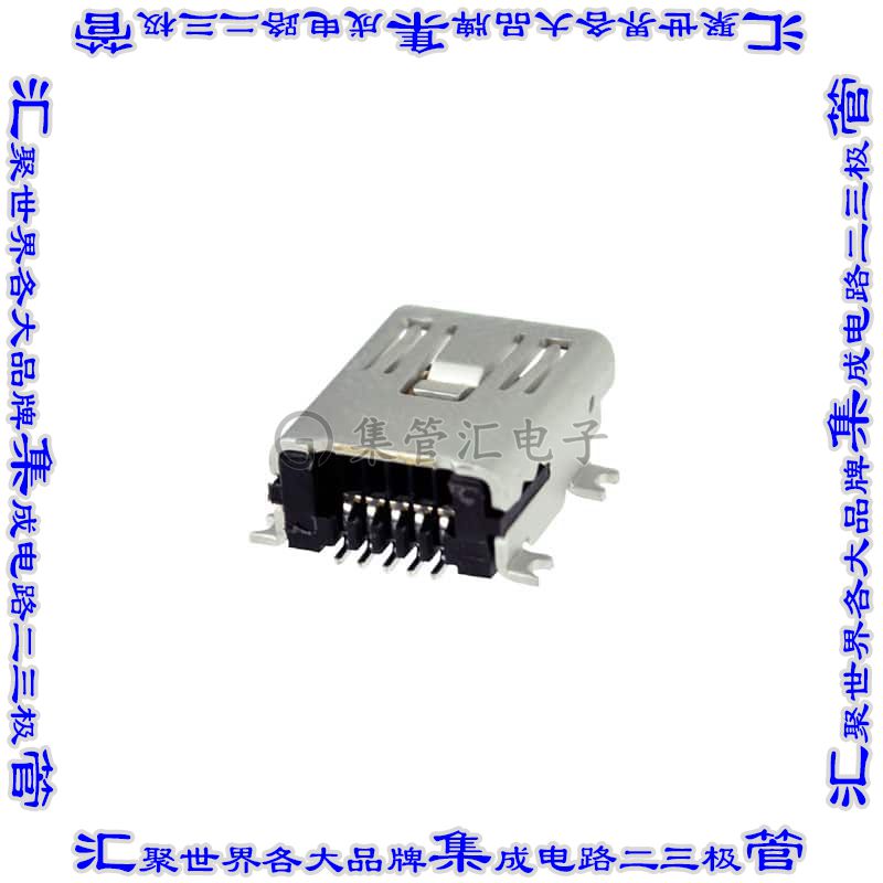 UJ2-MBH-3-SMT-TR 连接器USB-miniB插座5POS USB 2.0表面贴装直角