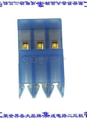 3-641239-3 矩形连接器3POS插座2.54mm母插口蓝色IDC镀金自由悬挂