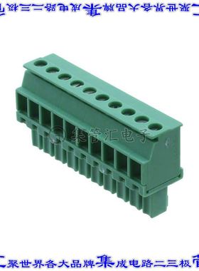 1827059 端子块连接器10POS插头母插口3.81mm绿色自由悬挂