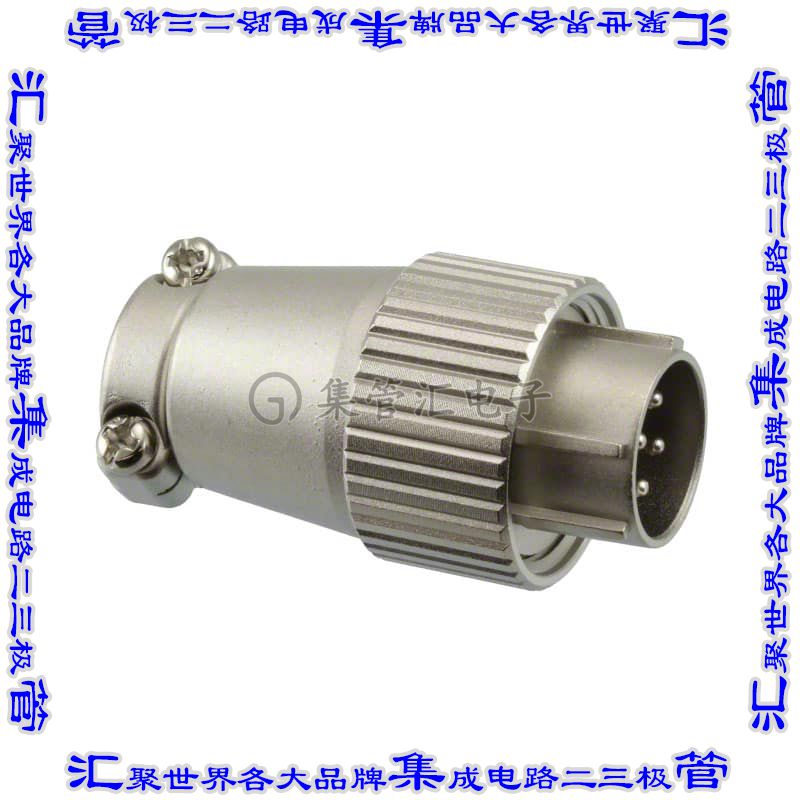 JR16PK-7P(71) 圆形连接器7POS插头公引脚焊杯银自由悬挂