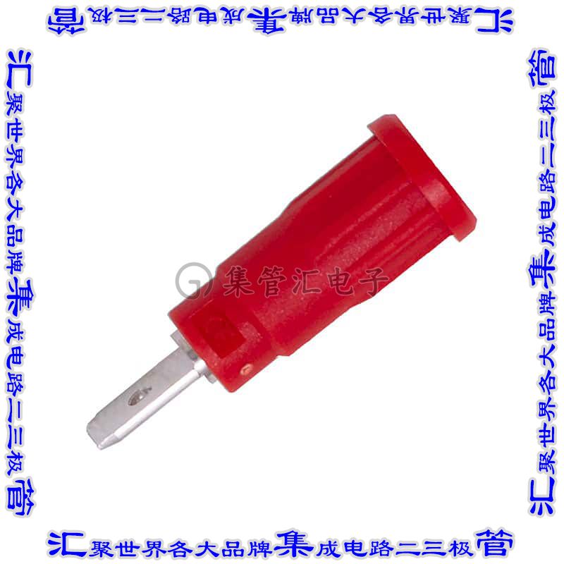 CT3078-2 接插件连接器JACK PNL SAFET 2MM QC PUSHIN RED