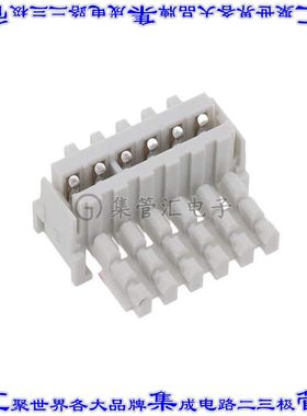 2-284865-6 矩形连接器6POS插座2.5mm母插口红色IDC锡自由悬挂直