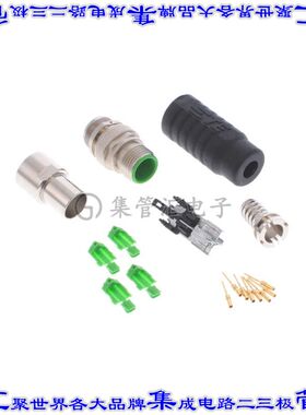 1-2315714-2 圆形连接器8POS插头公引脚压接镀金自由悬挂