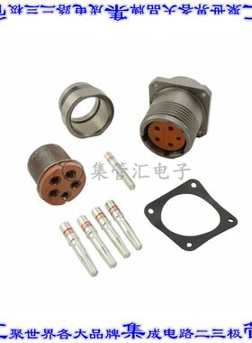 CL90555DT32413S 圆形连接器5(电源)插座母插口压接镀金面板安装