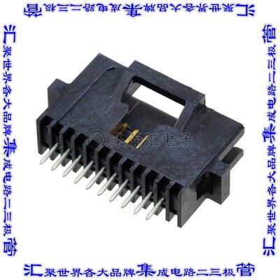 5-104071-1 针座连接器10POS接头1.27mm公形插针通孔直针镀金