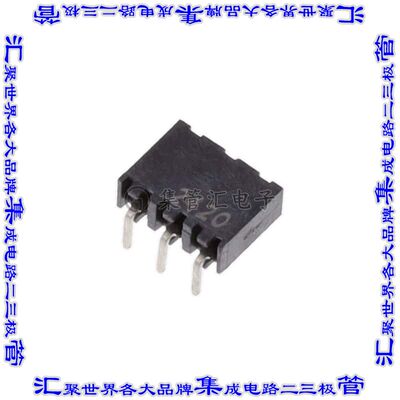 2314930-3 针座连接器3POS插座2mm母形插口通孔直角镀金