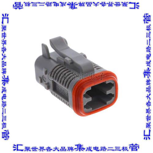 IT06-4S-002 矩形连接器外壳4POS插头2排母形插口灰色自由悬挂