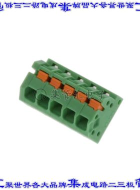 1071013 线对板连接器5POS接线端子3.5mm通孔45角度带板