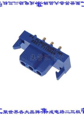 PLA03F300A1/AA 背板连接器3POS插座母插口5mm通孔蓝色