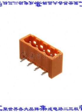 1147340000 端子块连接器4POS接头公引脚带罩5.08mm橙色90DEG通孔