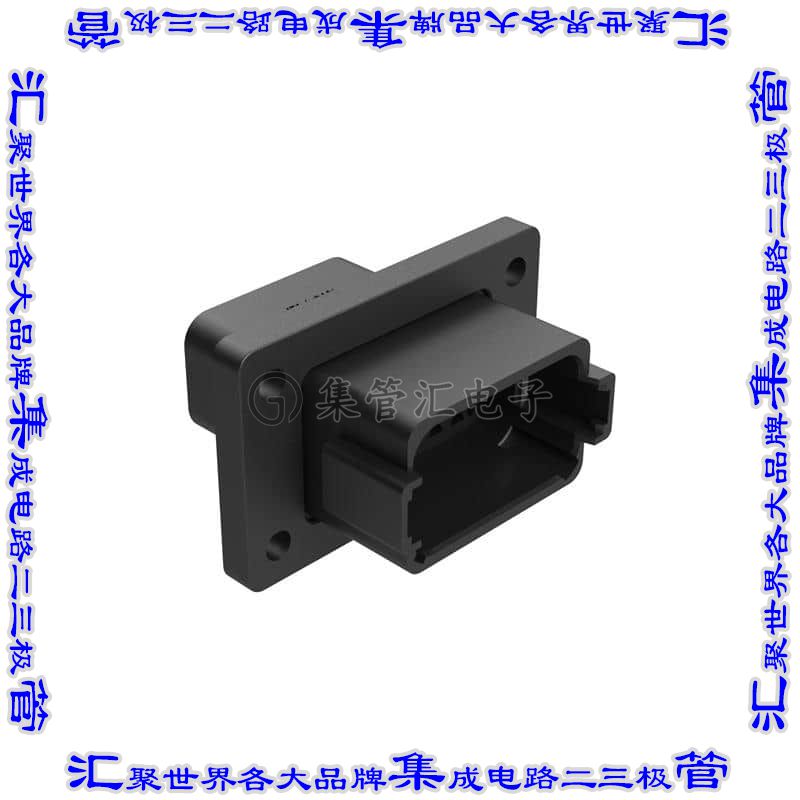 AT04-12PA-CL06 矩形连接器外壳12POS插座2排公形引脚黑色面板安