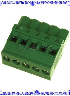 284040-5 端子块连接器5POS插头母插口5mm绿色自由悬挂