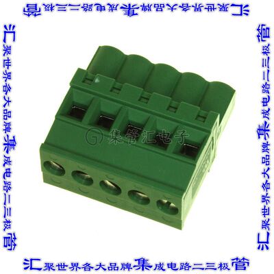 284040-5 端子块连接器5POS插头母插口5mm绿色自由悬挂