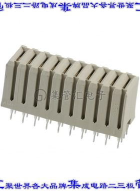 120953-7 背板连接器10POS插座母插口通孔灰色