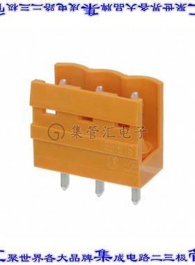 1521960000 端子块连接器3POS接头公引脚带罩5.08mm橙色垂直通孔