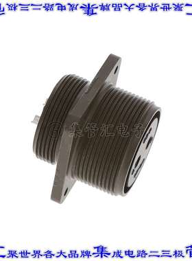 10-069322-08S 圆形连接器2POS插座母插口焊杯银面板安装