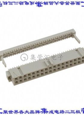 3-215915-4 矩形连接器34POS插座2排2.54mm母插口灰色IDC镀金自由