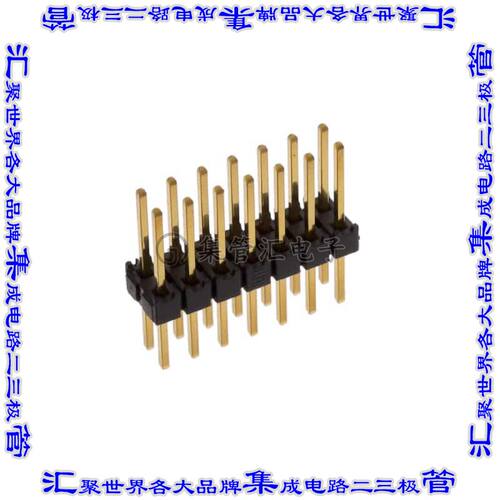 TSW-107-22-G-D 针座连接器14POS接头2排2.54mm公形插针通孔直针