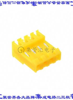 MTD-B-04-B-1 矩形连接器4POS插座3.96mm母插口黄色IDC锡自由悬挂