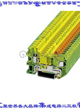 3206555 端子块连接器2POS接地地面6.2mm绿色黄色10-26AWG