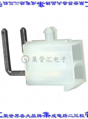 39301021 0039301021针座连接器2POS接头2排公形插针通孔直角镀金