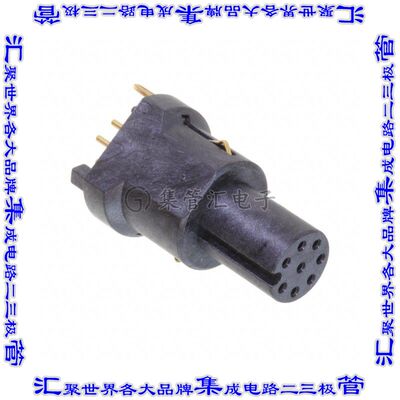 21033212818 圆形连接器8POS插件母插口焊接镀金通孔