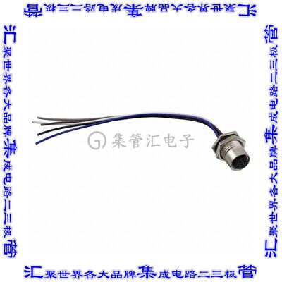 M12A-05PFFC-SF8B15 圆形连接器5POS插座母插口导线引线镀金面板