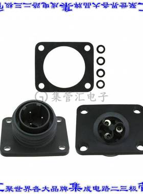 EXP-0941/03/P 圆形连接器3(2电源+PE)插座公形引脚螺钉镍面板安