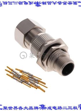 HDM12RM08ASTC 圆形连接器8POS插座公形引脚压接镀金面板安装