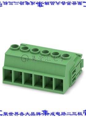 1718300 端子块连接器6POS插头公引脚7.62mm绿色自由悬挂
