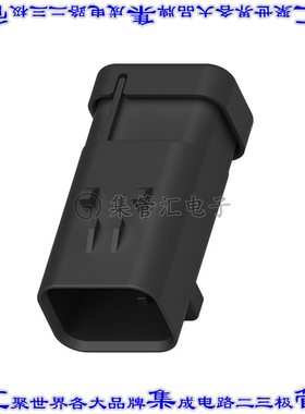 1871414-1 矩形连接器外壳4POS插座2排5.3mm母形插口红色自由悬挂