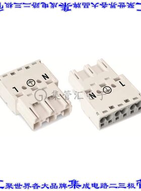 770-233 端子块连接器3POS插头公引脚1mm白色自由悬挂