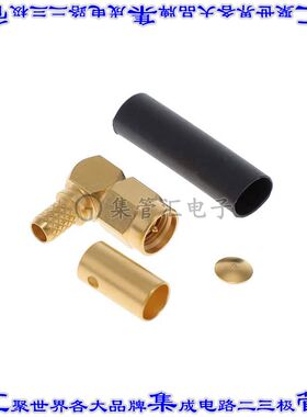 R125176000 同轴连接器SMA插头公引脚压接焊接50欧姆自由悬挂直角