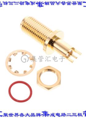 132421 同轴连接器SMA插孔母形插口焊接50欧姆面板安装通孔