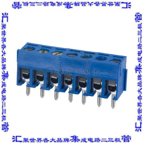 OSTTE070161 线对板连接器7POS接线端子3.5mm通孔水平带板