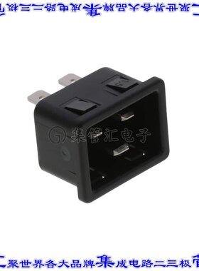 6163.0013 电源接入连接器3POS插座公型片状插脚IEC320-C20面板安