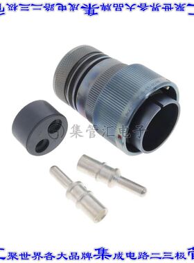 CA3106E24-9P-B-15-A240 圆形连接器2POS插头公引脚压接银自由悬