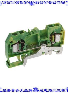 281-907 端子块连接器2POS接地地面6.0mm绿色黄色12-28AWG