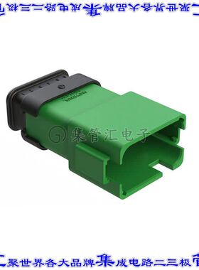 AT04-12PC-SR2GN 矩形连接器外壳12POS插座2排公形引脚绿色自由悬