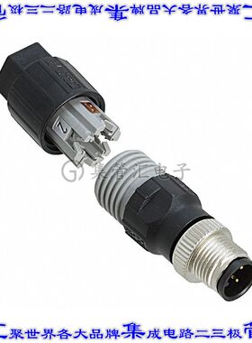 1641785 圆形连接器4POS插头公引脚IDC镀金自由悬挂