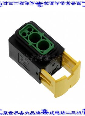 3-2208157-1 矩形连接器外壳4POS插座2排母形插口绿色自由悬挂